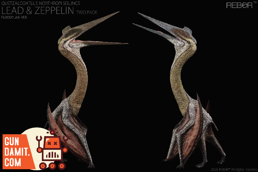 Quetzalcoatlus Lead Zeppelin - back view REBOR Quetzalcoatlus Siblings - back view