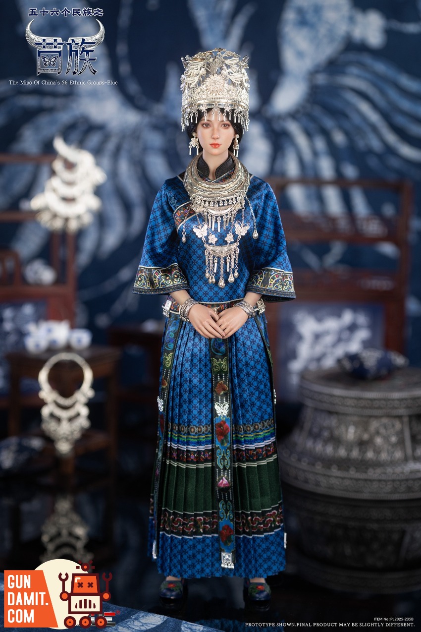 PL2025-235B Miao Ethnic Blue - view 6 TBLeague PL2025-235B Miao Blue - view 6