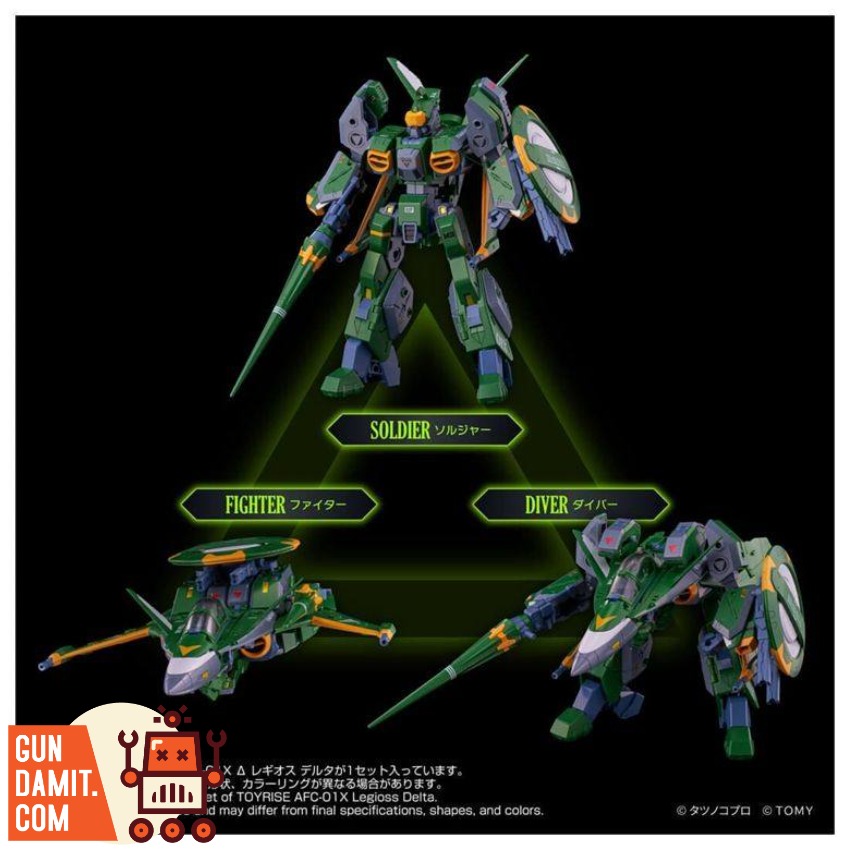 AFC-01X TSpark Legioss - side view Takara Tomy Legioss Delta - side view