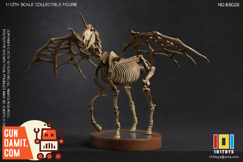 101-ES028 Skeleton Unicorn - front view 101Toys ES028 Skeleton Unicorn - front view