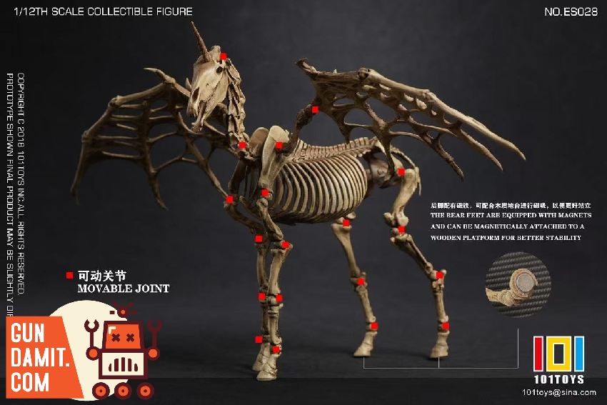 101-ES028 Skeleton Unicorn - view 5 101Toys ES028 Skeleton Unicorn - view 5