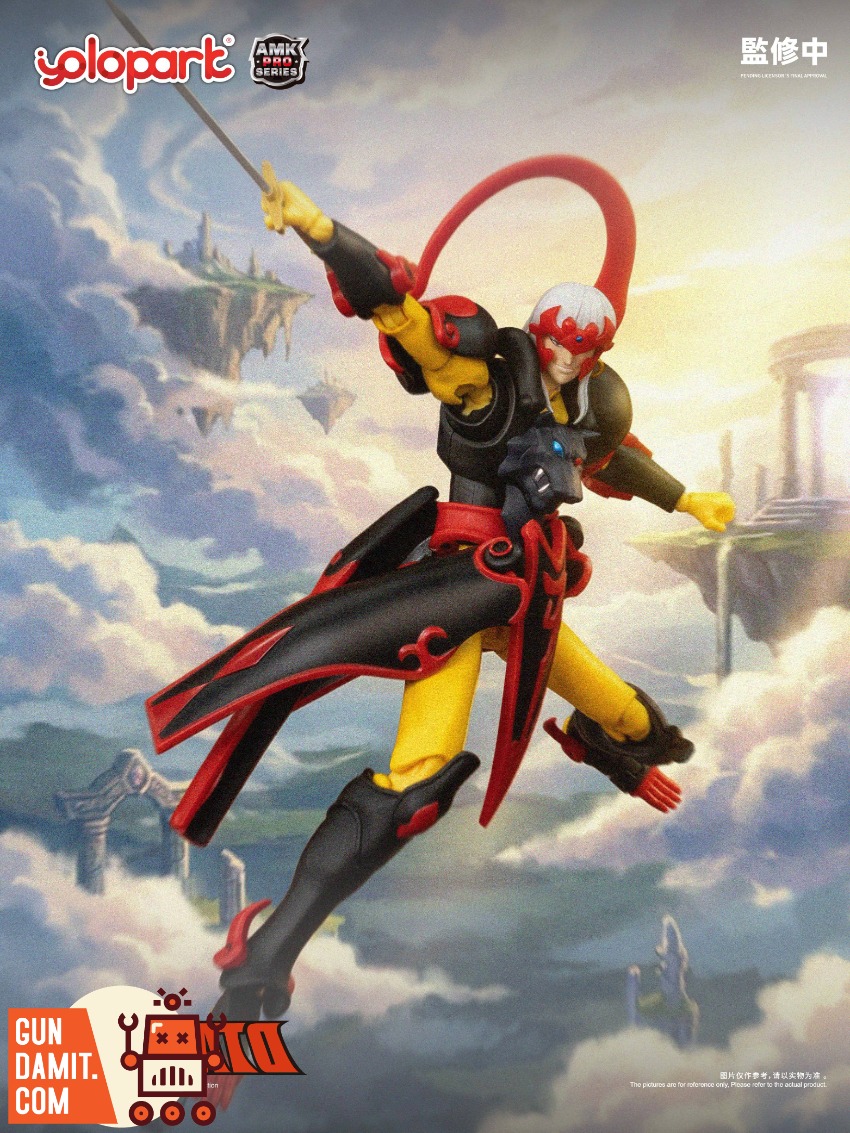 YoloPark AMK Pro Series Shurato Gai Model Kit Dynamic action figure of Shurato Gai in vibrant red and yellow armor. YoloPark AMK Pro Series Shurato Gai Model Kit Dynamic action figure of Shurato Gai in vibrant red and yellow armor.