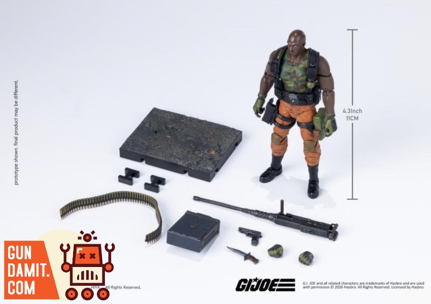 HIYA-EMG0159 Roadblock - front view Hiya EMG0159 GI Joe Roadblock - front view