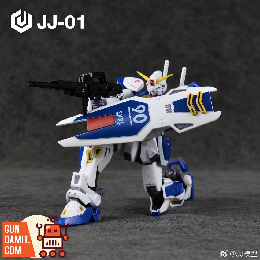 JJ-01 F90 Gundam Model Kit - back view JJ Model JJ-01 F90 Gundam - back view