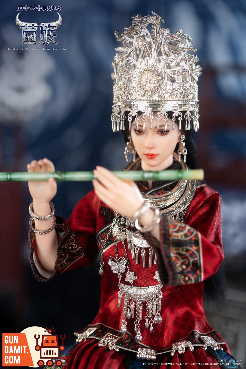PL2025-235A Miao Ethnic Red - view 5 TBLeague PL2025-235A Miao Red - view 5