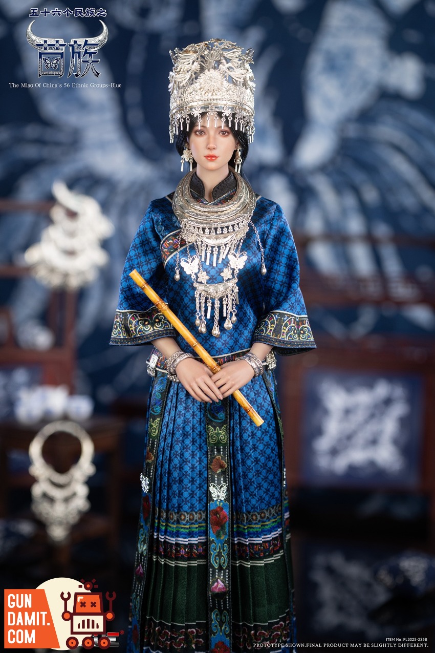 PL2025-235B Miao Ethnic Blue - view 7 TBLeague PL2025-235B Miao Blue - view 7