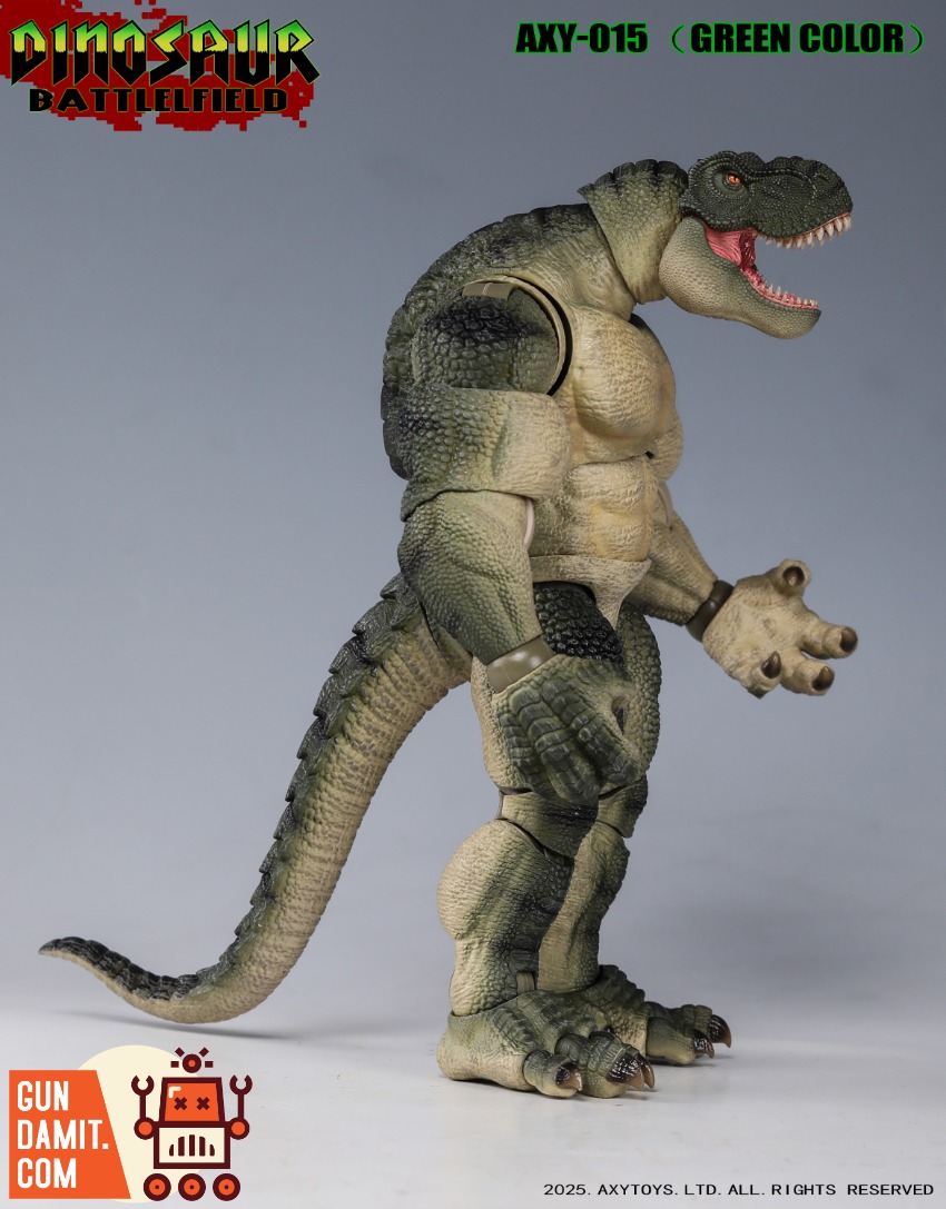 AXY-015 Dino Soldier Green - back view Axytoys AXY-015 Tyrannosaurus Soldier Green - back view