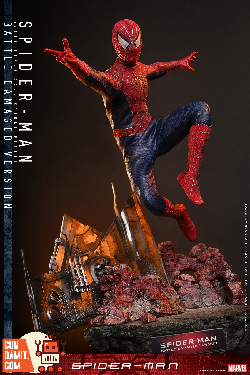 HT-MMS859 Spider-Man Battle Damaged - view 15 Hot Toys MMS859 Spider-Man Battle Damaged - view 15