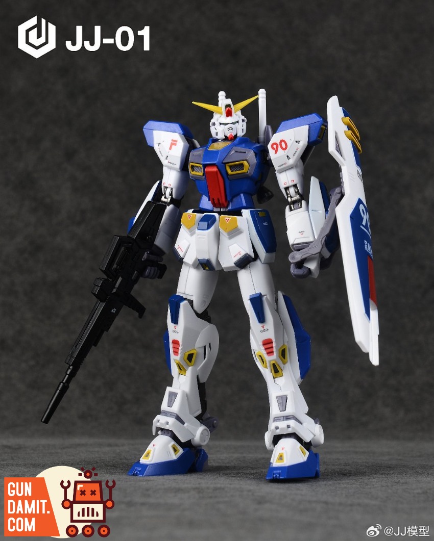 JJ-01 F90 Gundam Model Kit - front view JJ Model JJ-01 F90 Gundam - front view