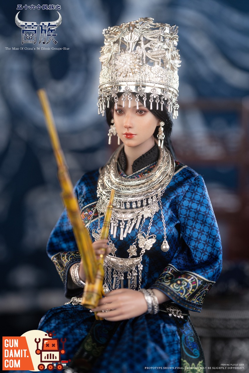 PL2025-235B Miao Ethnic Blue - view 8 TBLeague PL2025-235B Miao Blue - view 8
