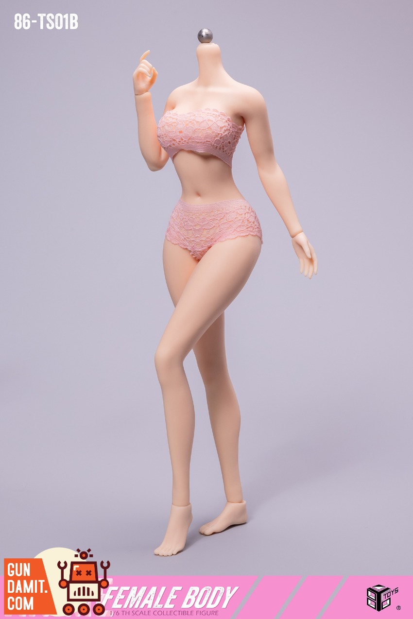 86-TS01-B Silicone Body - side view 86Toys 86-TS01-B Platinum Silicone Female Body - side view
