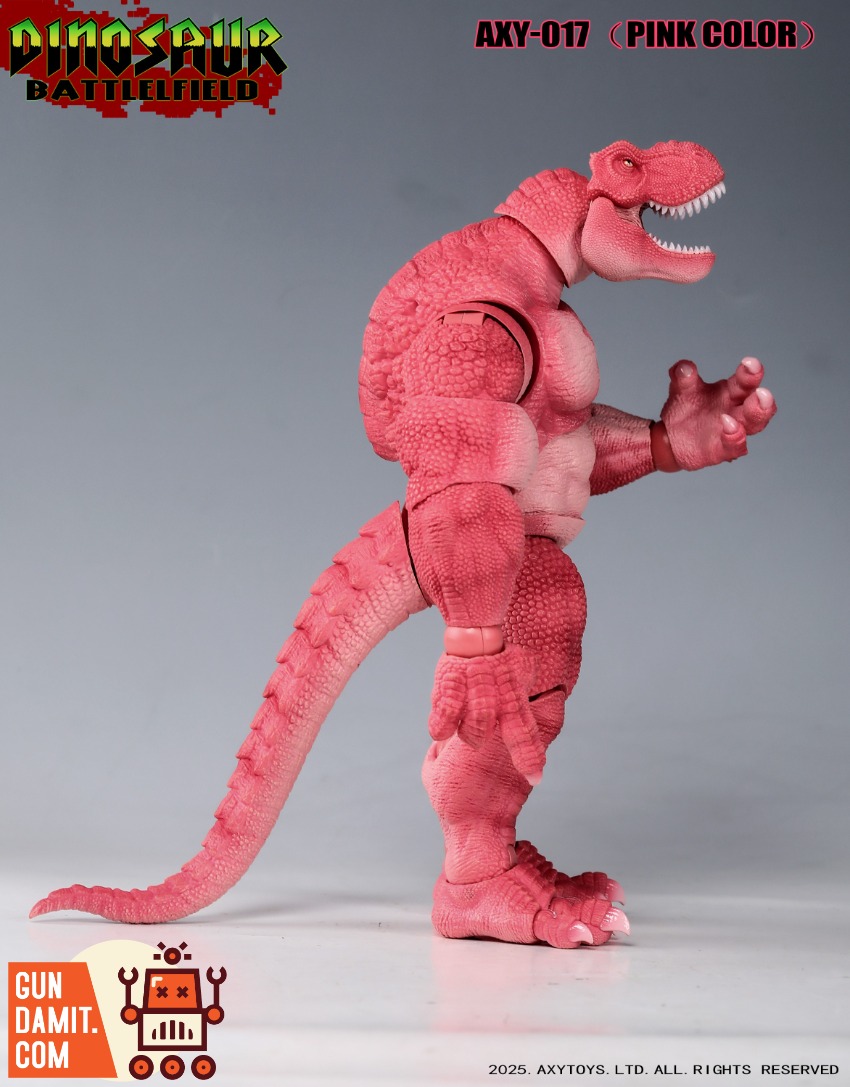 AXY-017 Dino Soldier Pink - back view Axytoys AXY-017 Tyrannosaurus Soldier Pink - back view