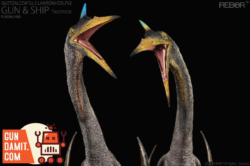 Quetzalcoatlus Gun Ship - back view REBOR Quetzalcoatlus Lawsoni Couple - back view