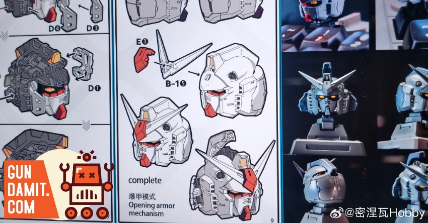 SA06 LED Head - front view Minerva Hobby SA06 Head Sculpt - front view