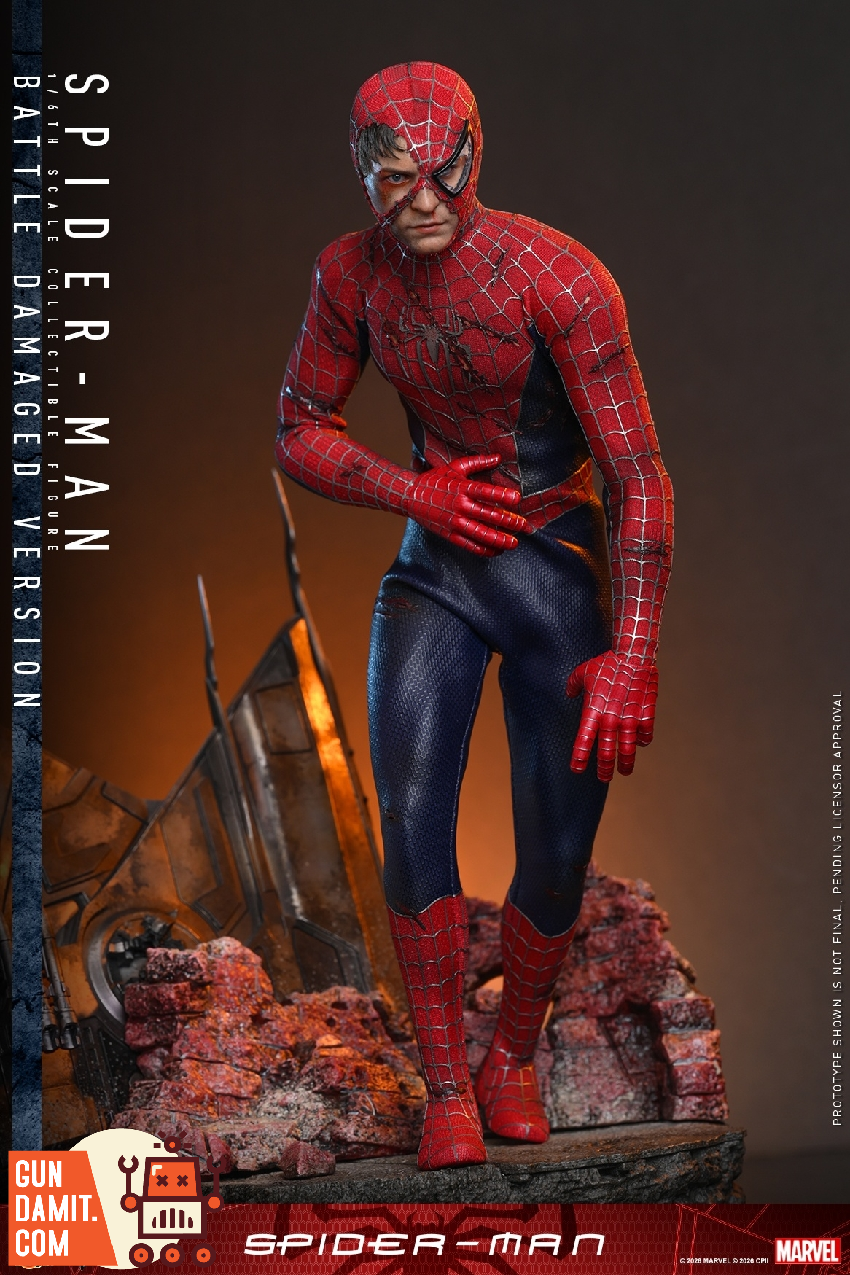 HT-MMS859 Spider-Man Battle Damaged - view 6 Hot Toys MMS859 Spider-Man Battle Damaged - view 6