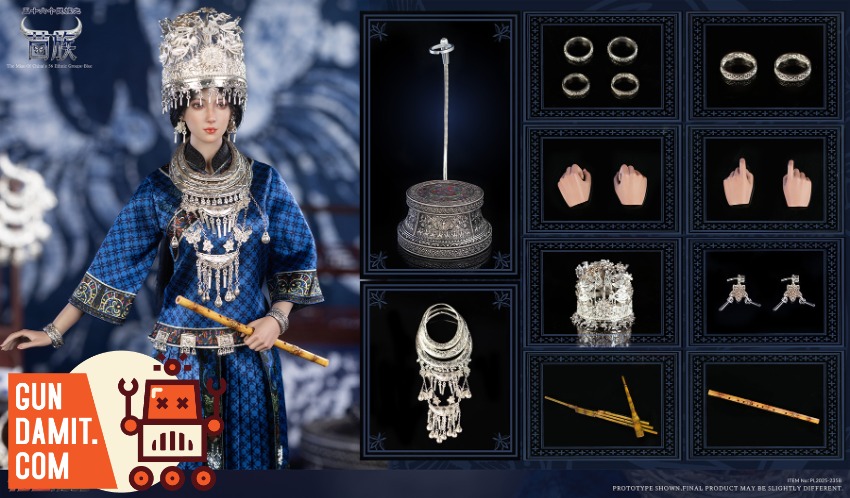 PL2025-235B Miao Ethnic Blue - view 9 TBLeague PL2025-235B Miao Blue - view 9