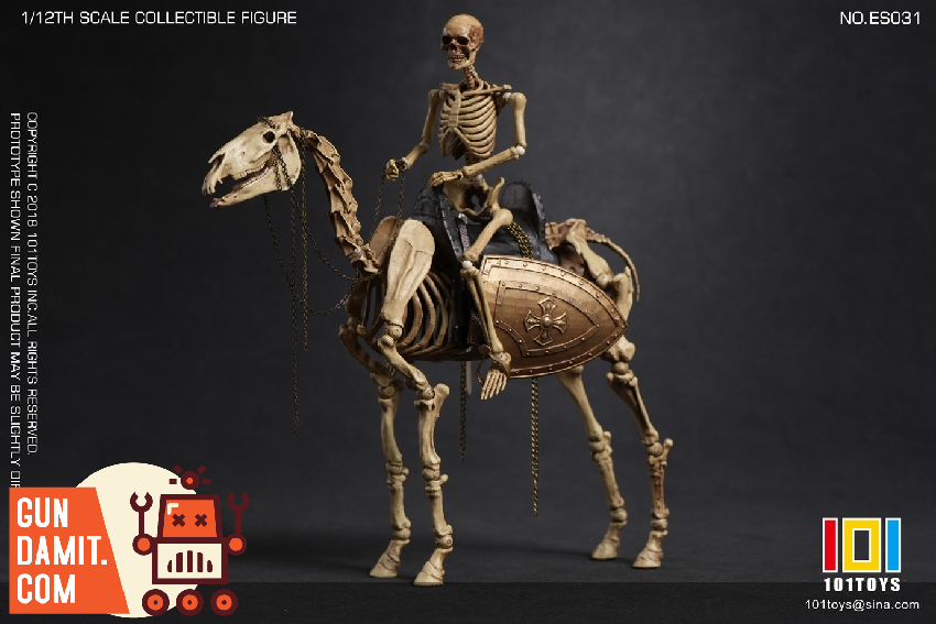 101-ES031 Skeleton Movable Horse - front view 101Toys ES031 Skeleton Horse Set - front view