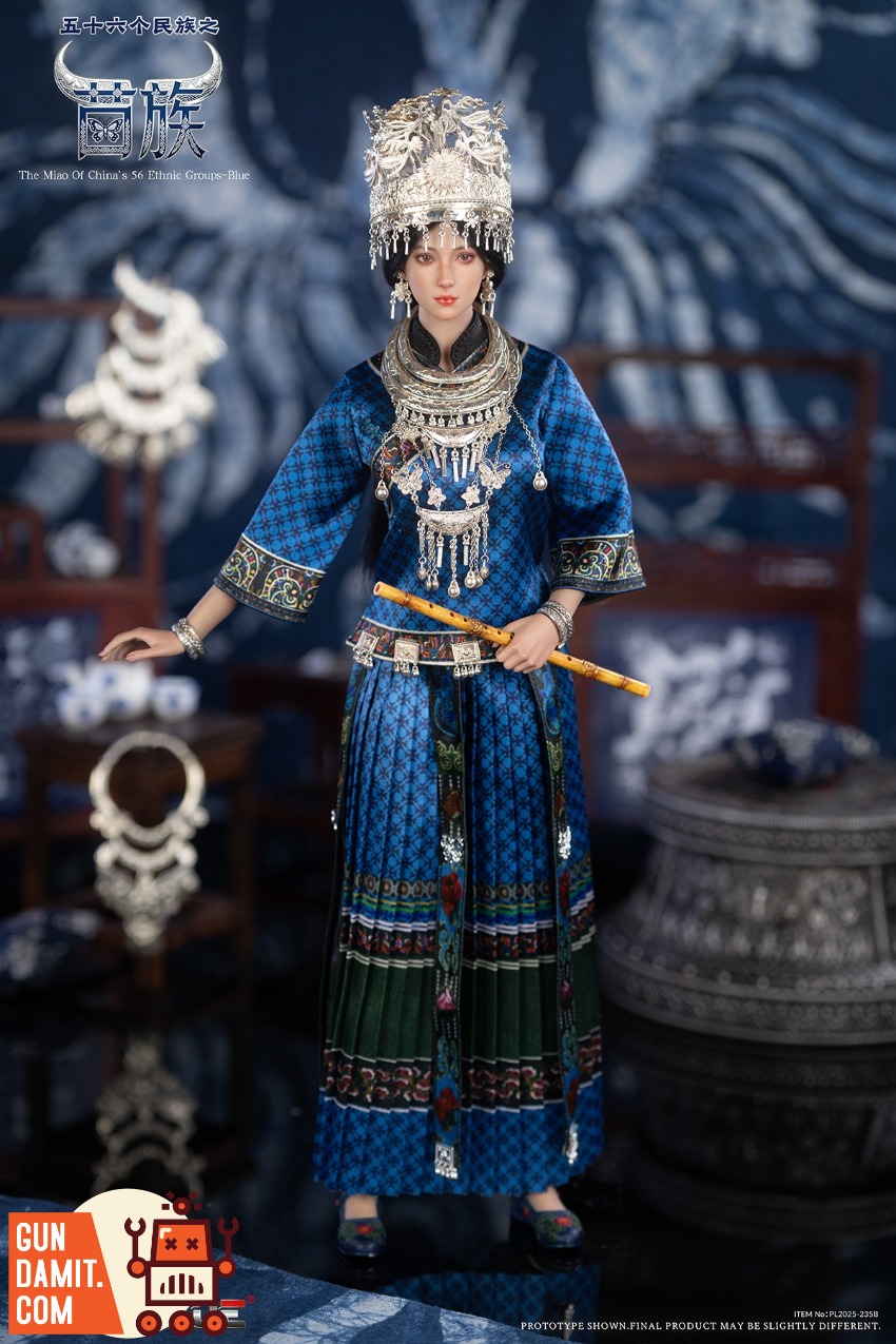 PL2025-235B Miao Ethnic Blue - view 5 TBLeague PL2025-235B Miao Blue - view 5