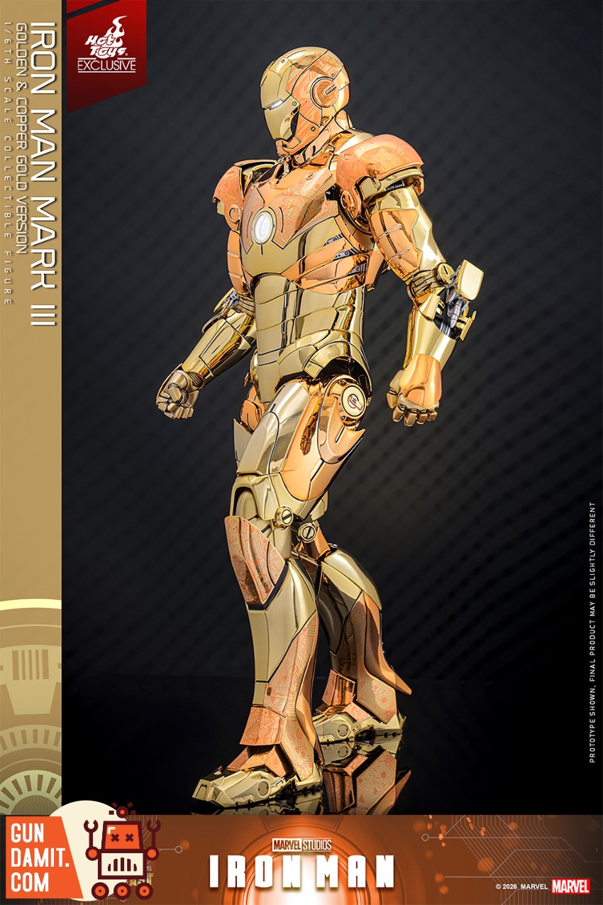 HT-MMS848D78 Iron Man Mark III Gold - view 9 Hot Toys MMS848D78 Iron Man Mark III Gold - view 9