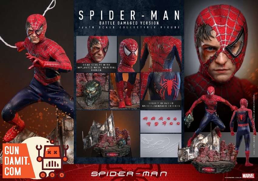 HT-MMS859 Spider-Man Battle Damaged - view 13 Hot Toys MMS859 Spider-Man Battle Damaged - view 13