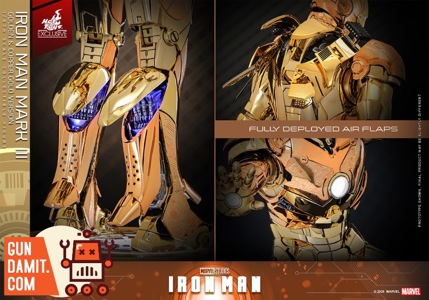 HT-MMS848D78 Iron Man Mark III Gold - view 12 Hot Toys MMS848D78 Iron Man Mark III Gold - view 12