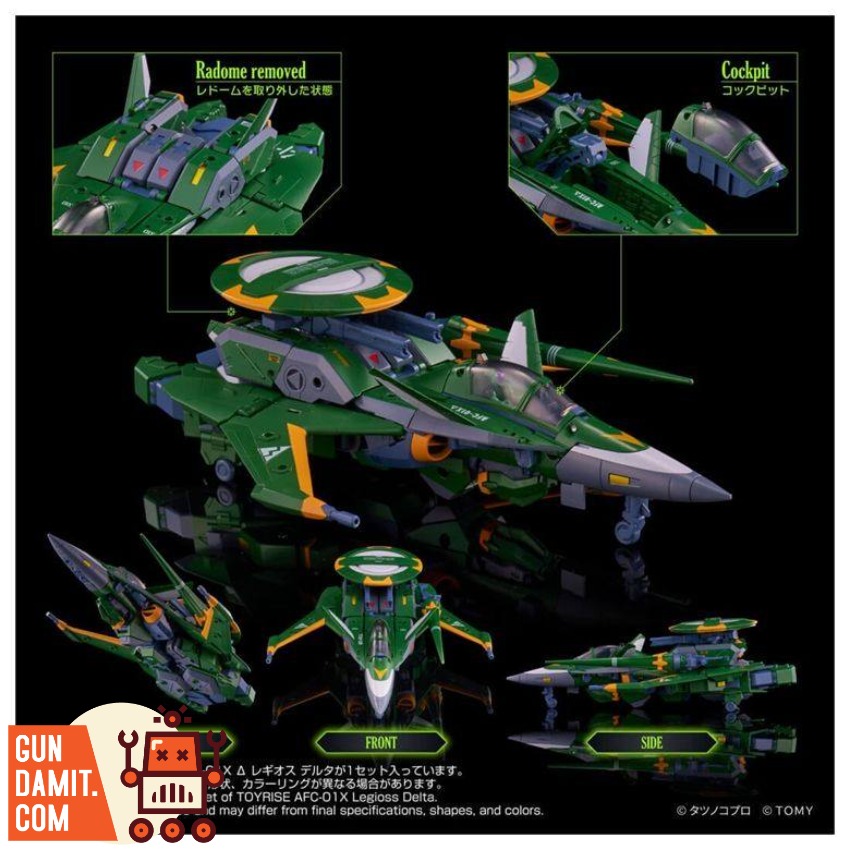 AFC-01X TSpark Legioss - front view Takara Tomy Legioss Delta - front view
