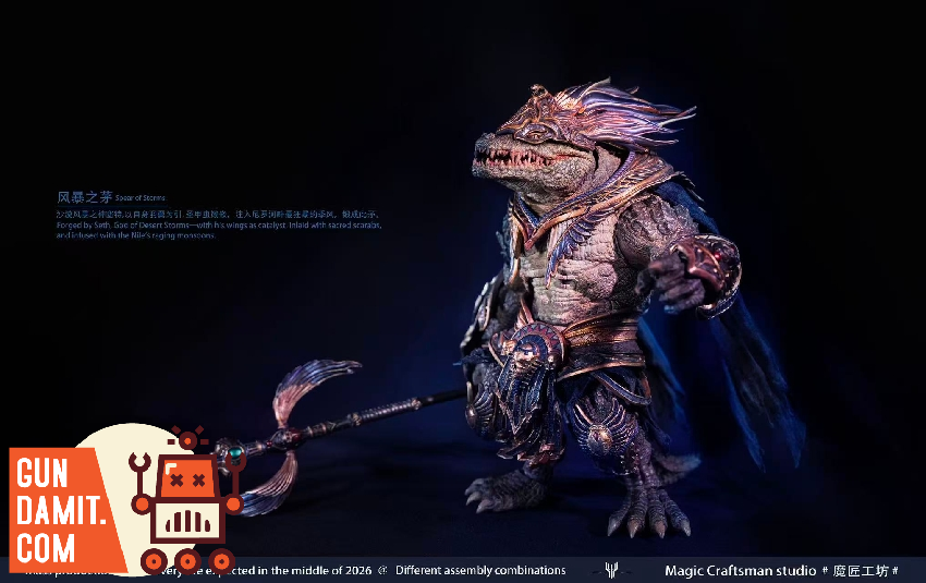 MAGICCS-SOBEK Desert Crocodile - back view Magic Craftsman Desert Crocodile Sobek - back view