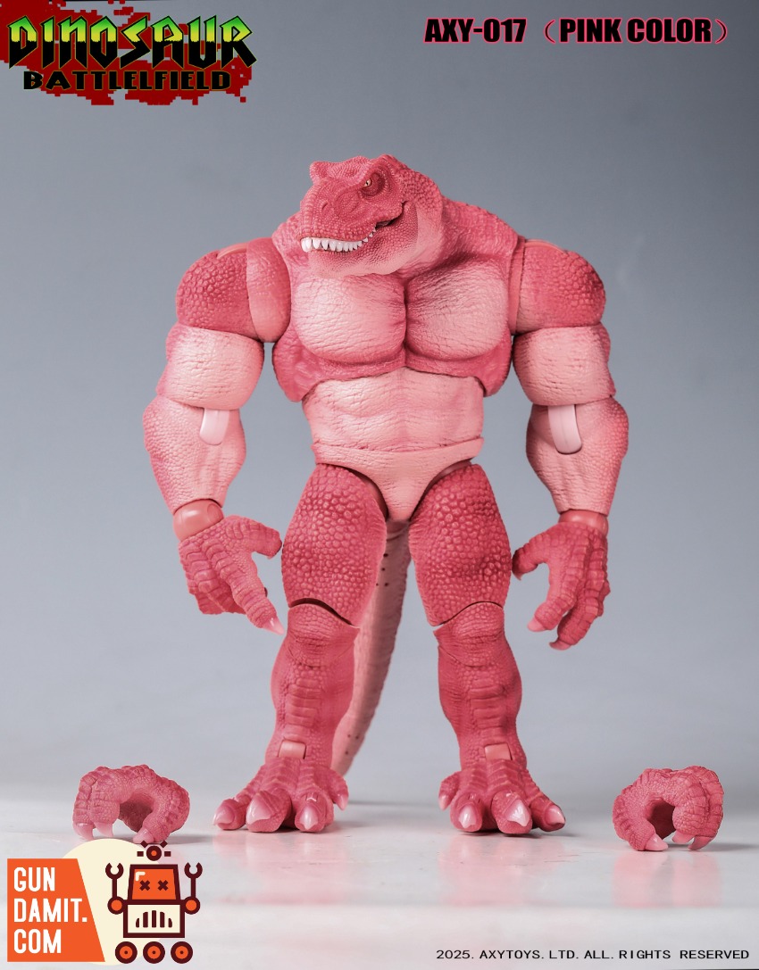 AXY-017 Dino Soldier Pink - front view Axytoys AXY-017 Tyrannosaurus Soldier Pink - front view