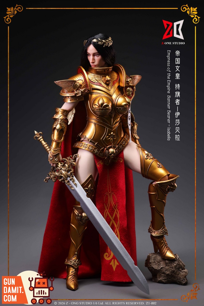 Z1-002 Isabella Standard-Bearer - close-up detail Z-ONE STUDIO Z1-002 Imperial Empress Isabella - close-up detail