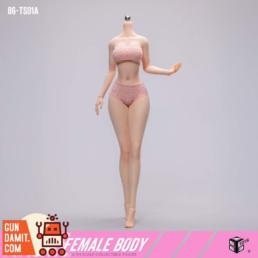 86-TS01-A Silicone Body - close-up detail 86Toys 86-TS01-A Platinum Silicone Female Body - close-up detail