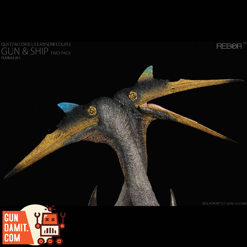 Quetzalcoatlus Gun Ship - close-up detail REBOR Quetzalcoatlus Lawsoni Couple - close-up detail