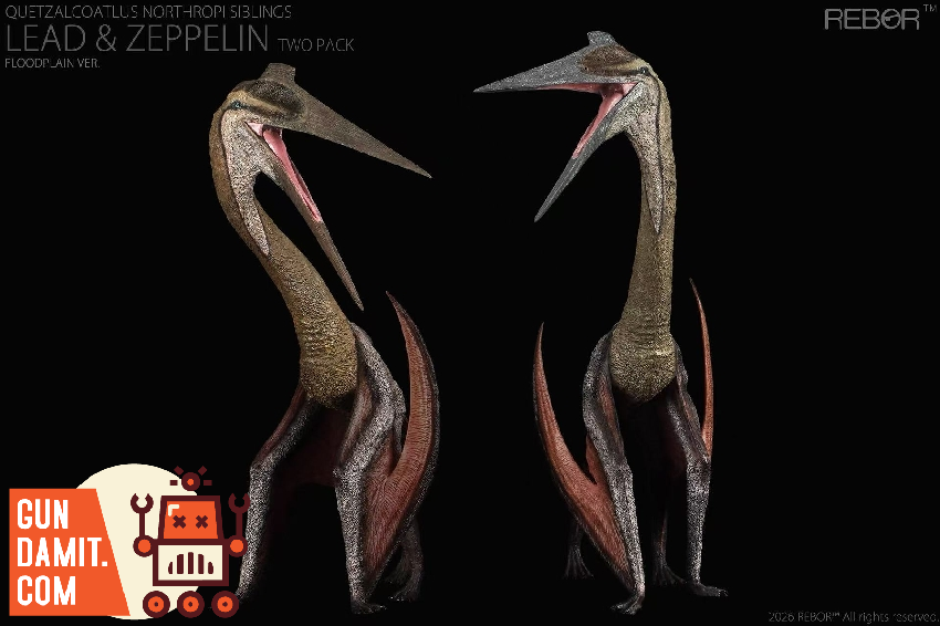 Quetzalcoatlus Lead Zeppelin - side view REBOR Quetzalcoatlus Siblings - side view