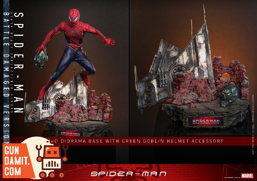 HT-MMS859 Spider-Man Battle Damaged - view 12 Hot Toys MMS859 Spider-Man Battle Damaged - view 12