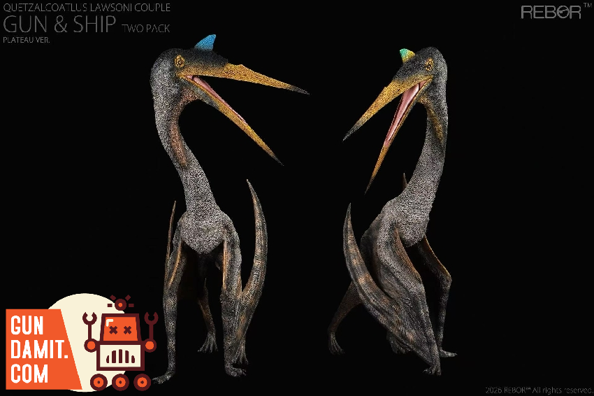 Quetzalcoatlus Gun Ship - front view REBOR Quetzalcoatlus Lawsoni Couple - front view