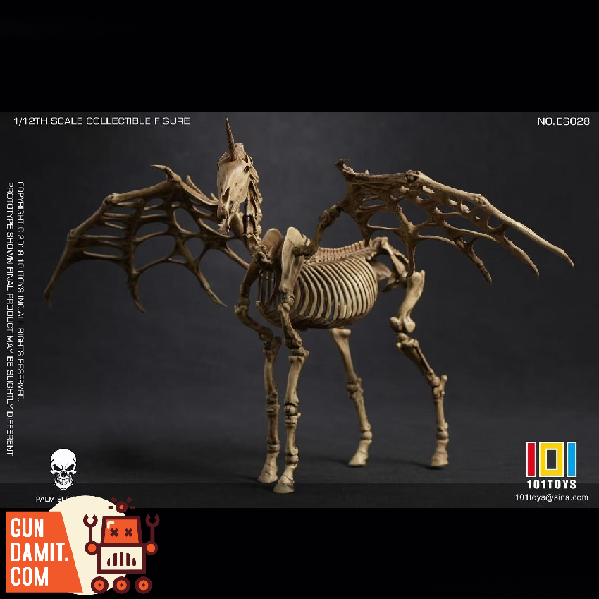101-ES028 Skeleton Unicorn - side view 101Toys ES028 Skeleton Unicorn - side view
