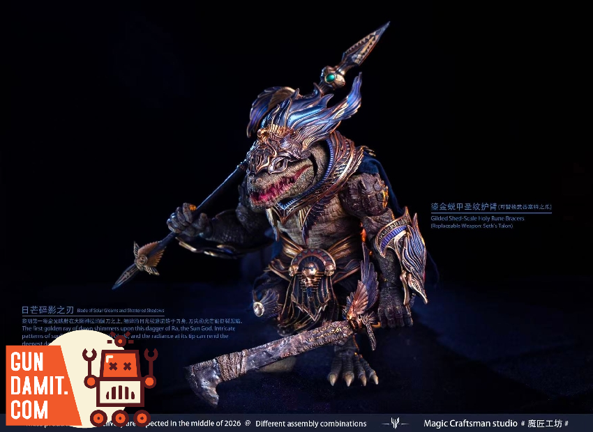 MAGICCS-SOBEK Desert Crocodile - front view Magic Craftsman Desert Crocodile Sobek - front view
