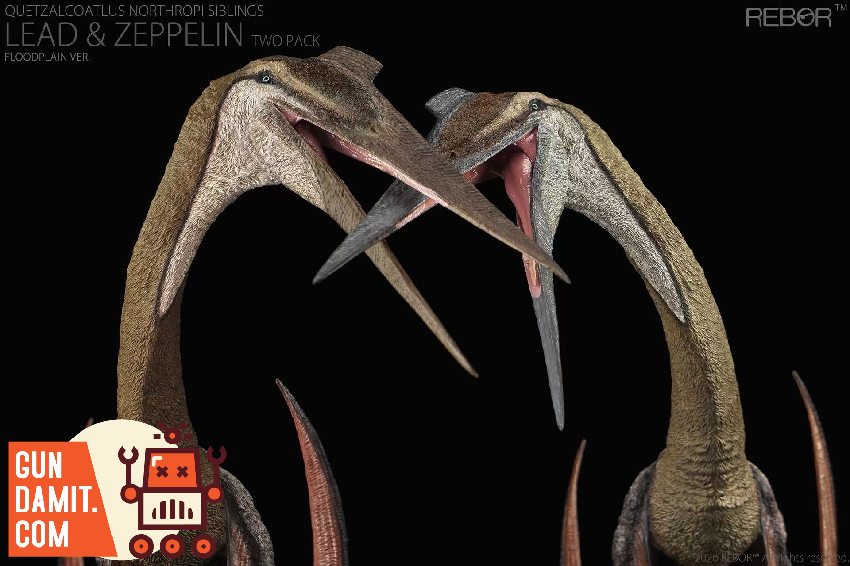 Quetzalcoatlus Lead Zeppelin - front view REBOR Quetzalcoatlus Siblings - front view