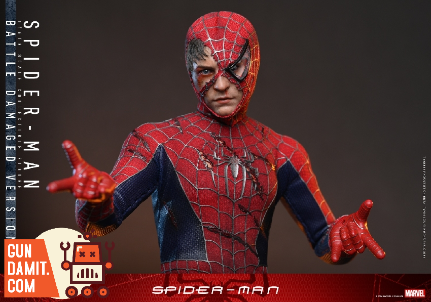 HT-MMS859 Spider-Man Battle Damaged - view 7 Hot Toys MMS859 Spider-Man Battle Damaged - view 7