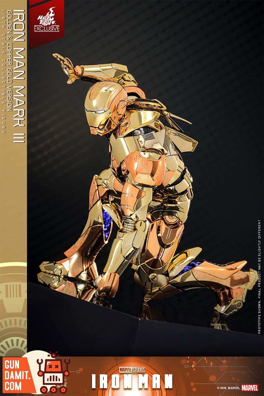 HT-MMS848D78 Iron Man Mark III Gold - view 7 Hot Toys MMS848D78 Iron Man Mark III Gold - view 7