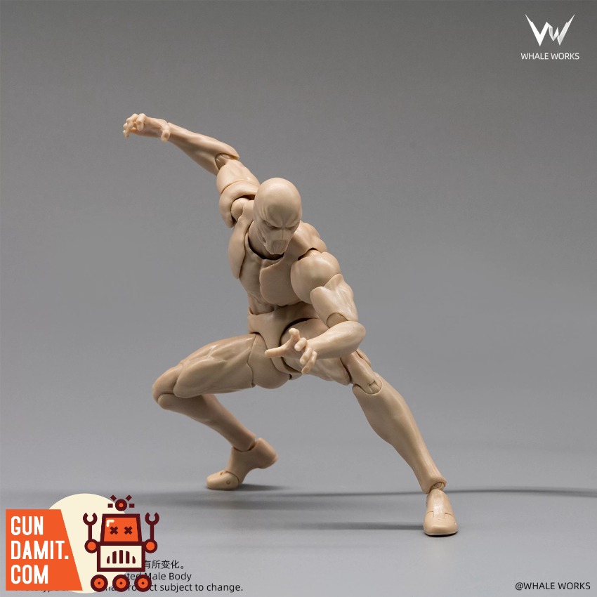 WW03A Male Body Fair Skin - side view Whale Works WW03A Male Body Fair Skin - side view