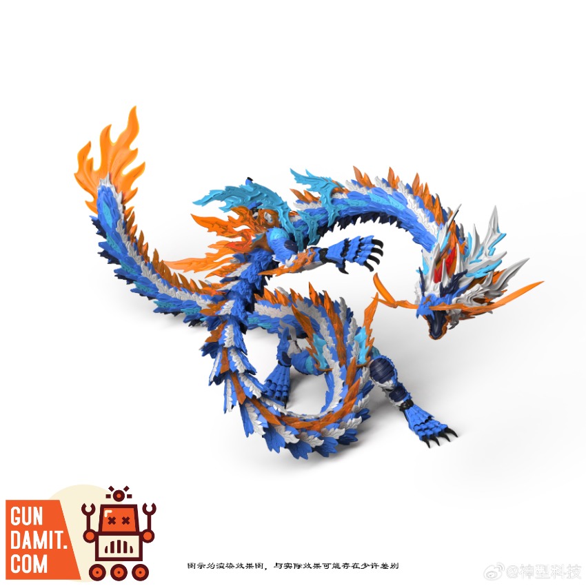ShenX ZL-0002 Blue Dragon King Model Kit front view SX-ZL-0002 ShenX True Dragon Blue Dragon King Model Kit front view