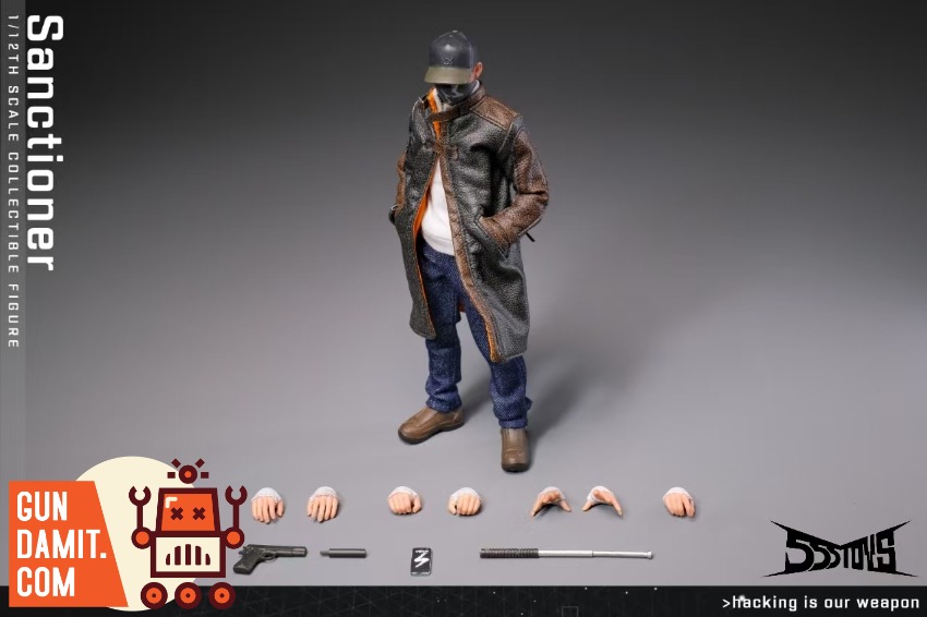 555toys Aiden Pearce Watch Dogs Figure - view 12 555T-PEARCE 555toys Watch Dogs Aiden Pearce 1/12 - view 12