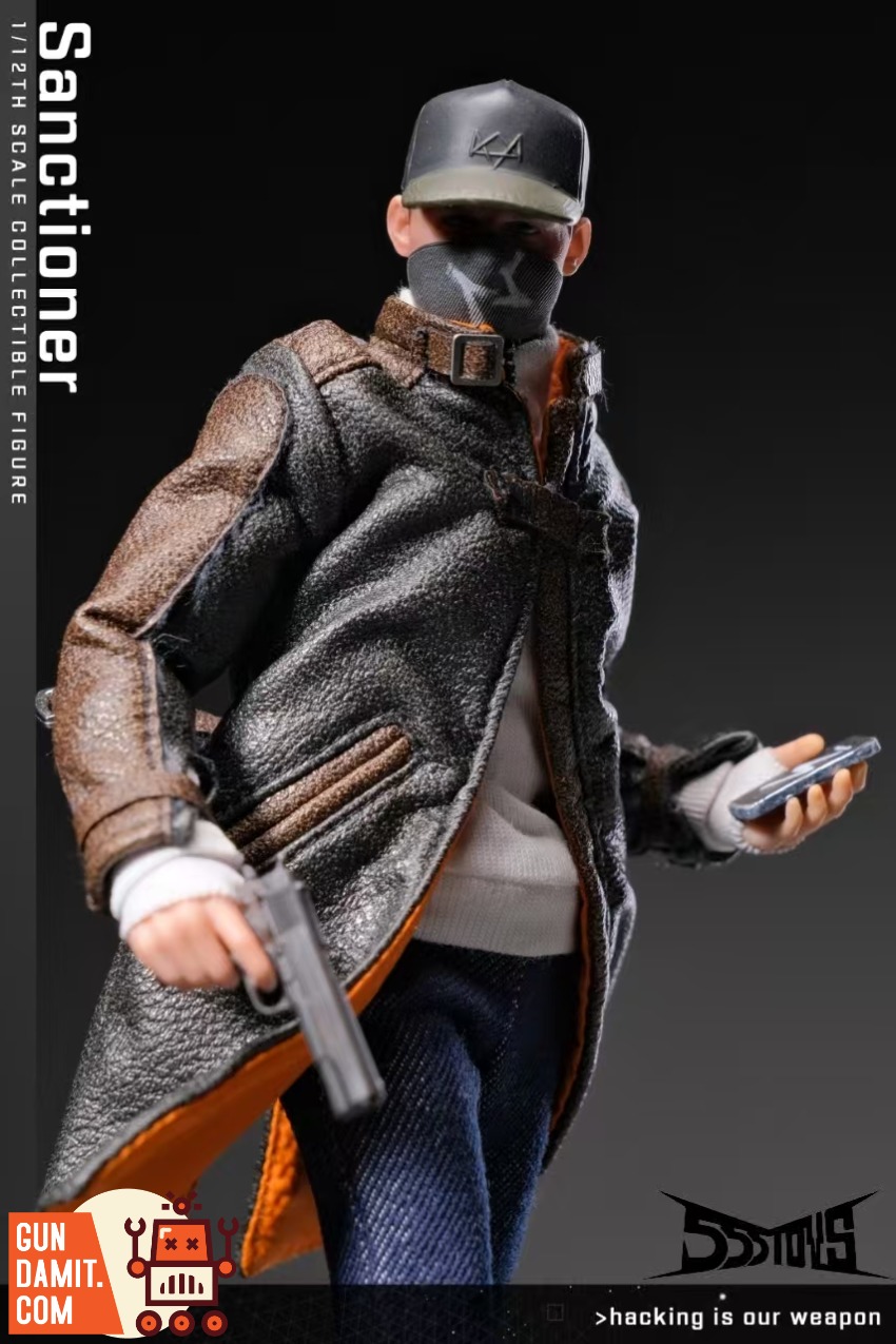 555toys Aiden Pearce Watch Dogs Figure - view 7 555T-PEARCE 555toys Watch Dogs Aiden Pearce 1/12 - view 7
