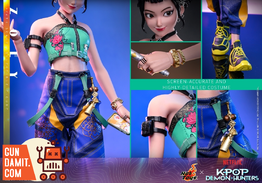 TMS178 Zoey - close-up detail Hot Toys TMS178 KPop Demon Hunters Zoey - close-up detail
