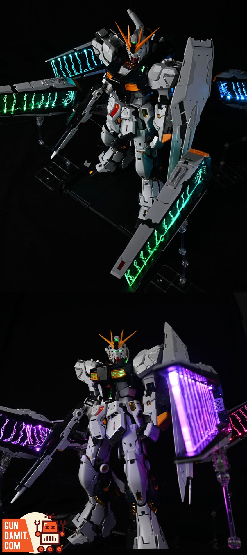 Unicorn Art PGU RX-93 Nu Gundam LED Unit Deluxe - LED on Unicorn Art PGU RX-93 Nu Gundam LED Unit Deluxe - LED on