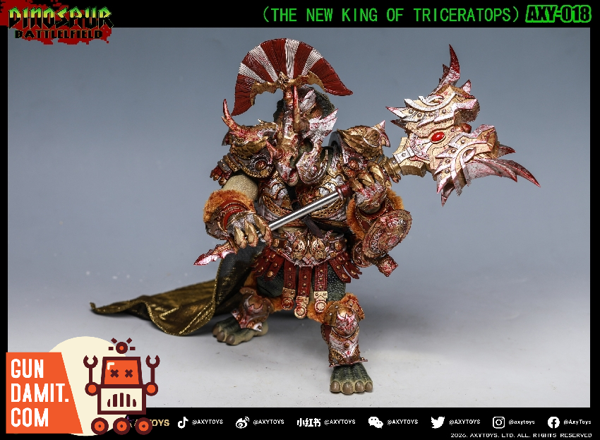 Axytoys Triceratops Deluxe Set - size comparison AXY-018019 Axytoys Triceratops Kings 1/12 Set - size comparison
