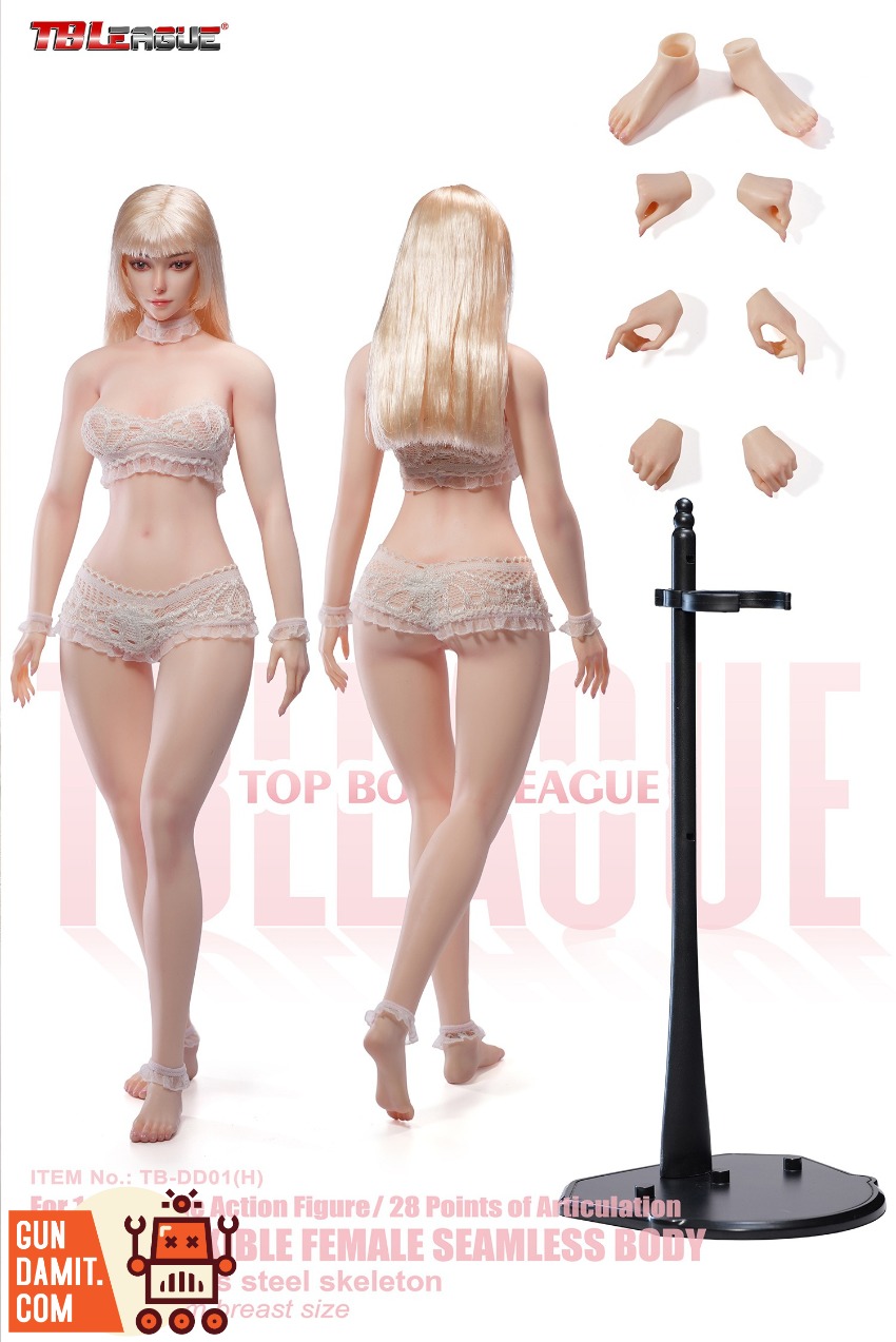 TBLeague TB-DD01H Female Body - view 9 TB-DD01H TBLeague Female Body Pale Skin 1/6 - view 9