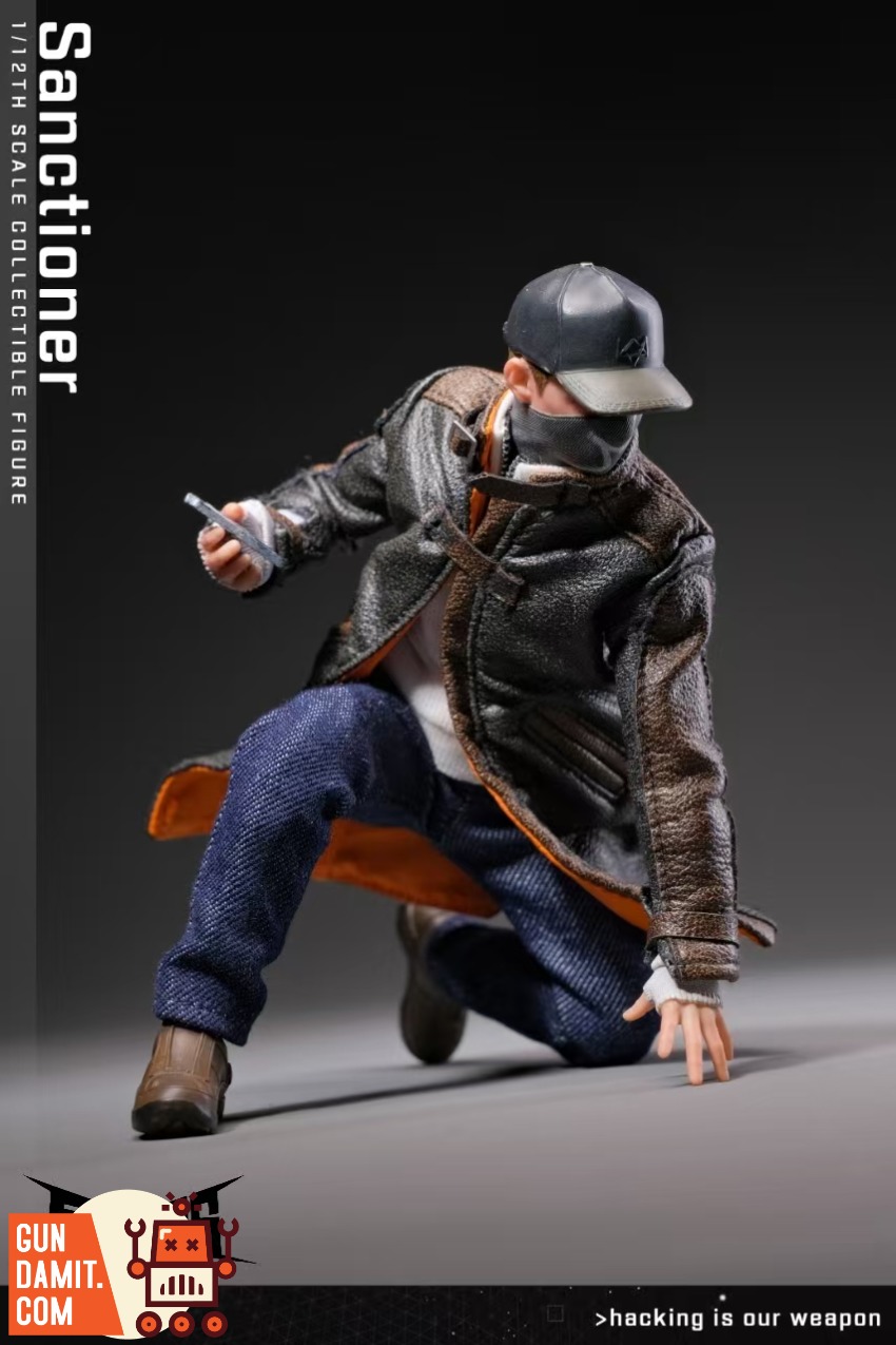 555toys Aiden Pearce Watch Dogs Figure - accessory detail 555T-PEARCE 555toys Watch Dogs Aiden Pearce 1/12 - accessory detail