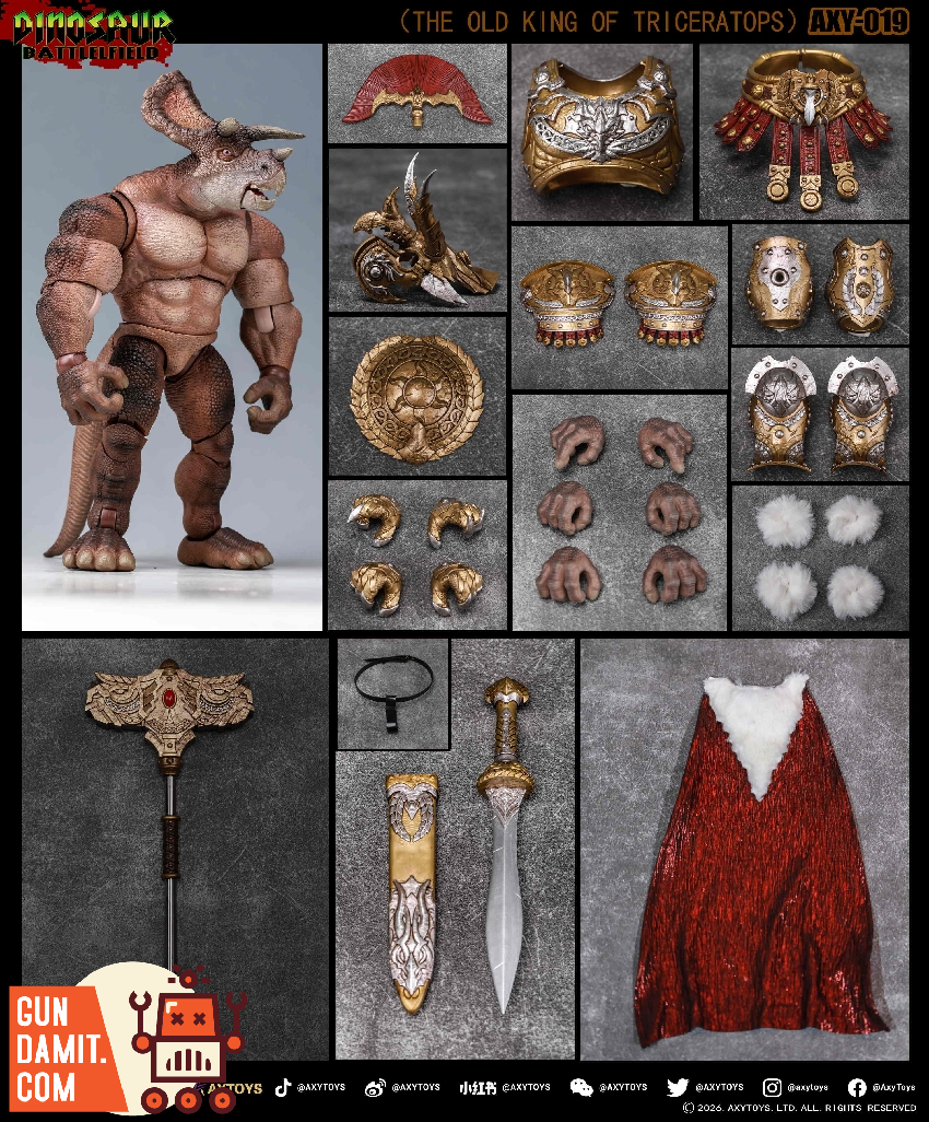 Axytoys Triceratops Deluxe Set - view 12 AXY-018019 Axytoys Triceratops Kings 1/12 Set - view 12