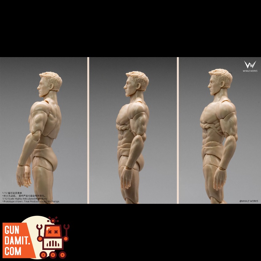 WW03A Male Body Fair Skin - view 7 Whale Works WW03A Male Body Fair Skin - view 7